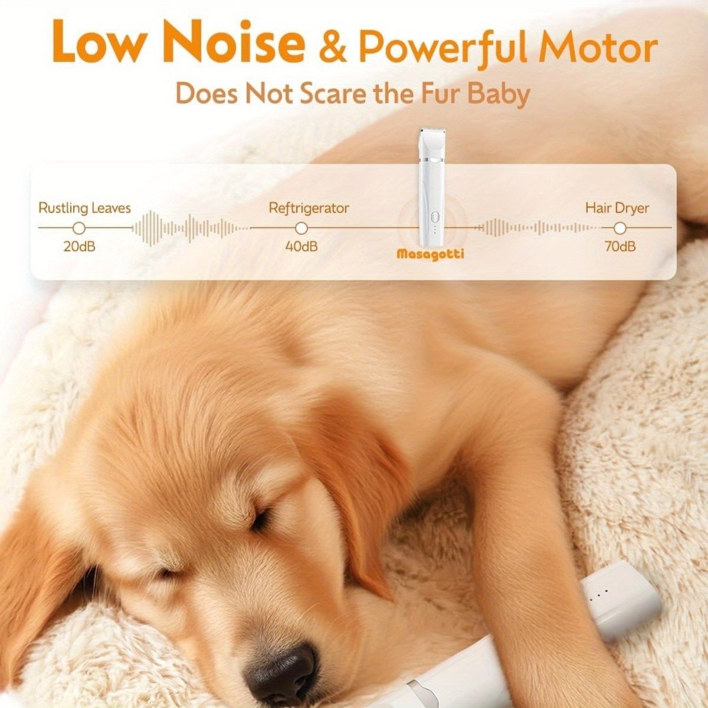 Cordless Electric Pet Trimmer with Nail Grinder