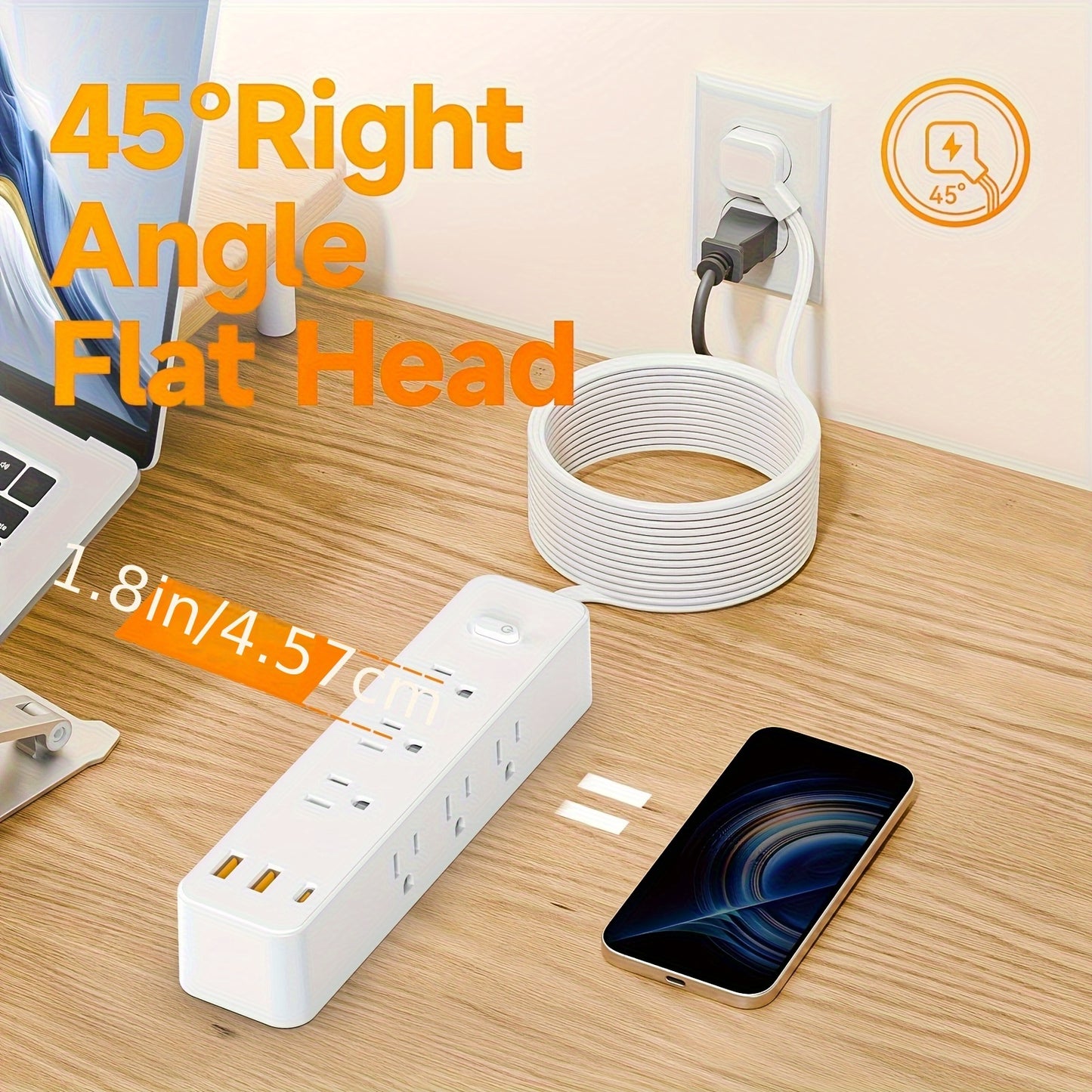 9-Outlet Surge Protector With USB Ports