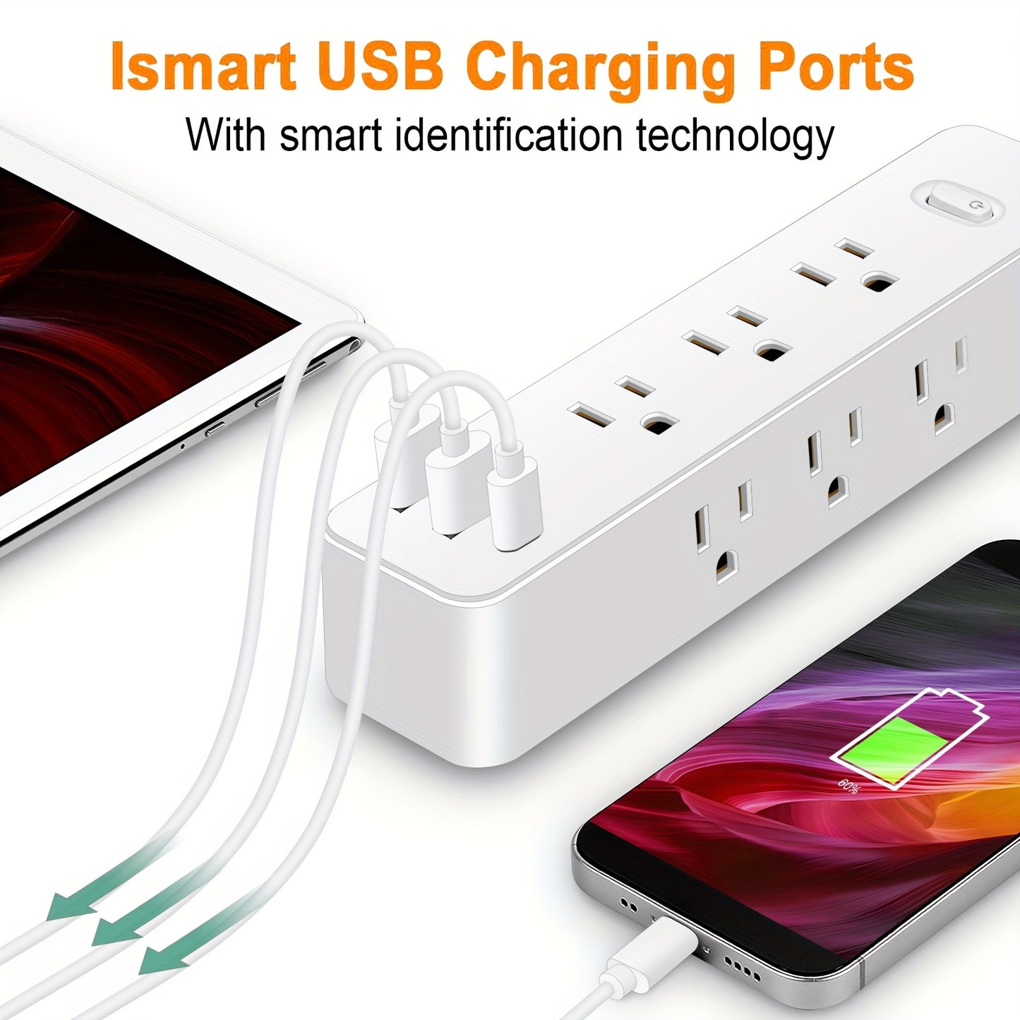 9-Outlet Surge Protector With USB Ports