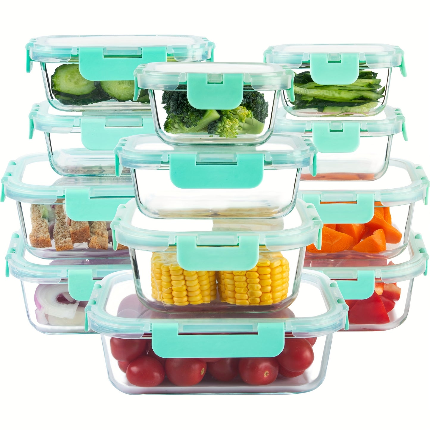 Borosilicate Glass Food Storage Containers Set