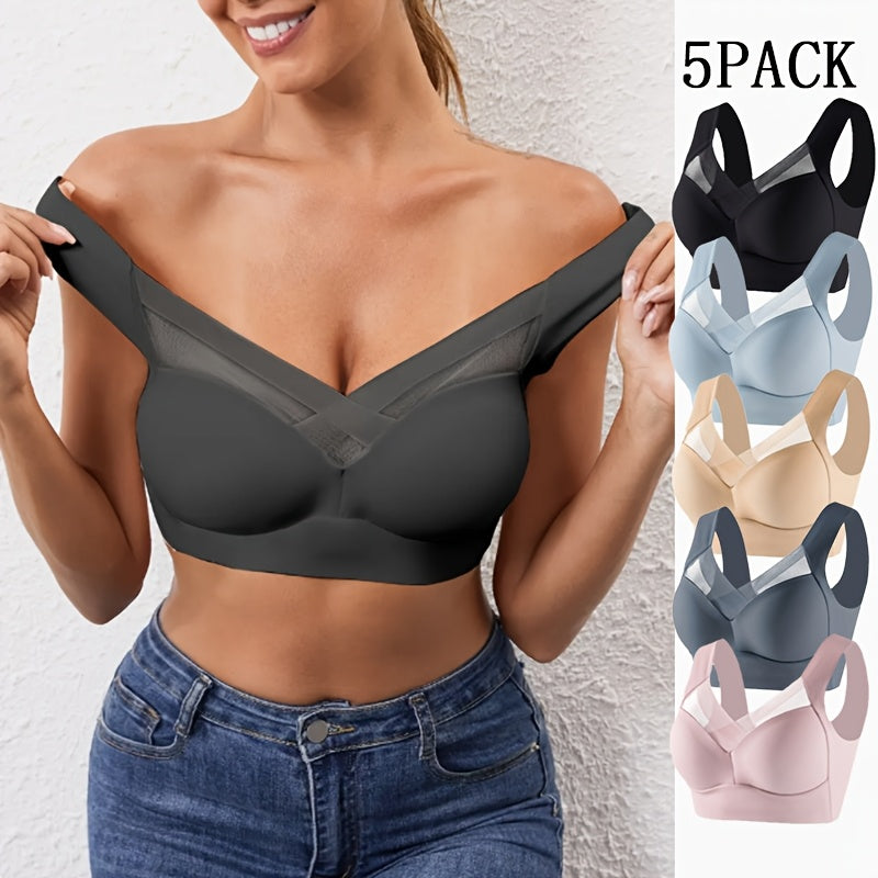 Wireless Sports Bra 5 Pack for Women