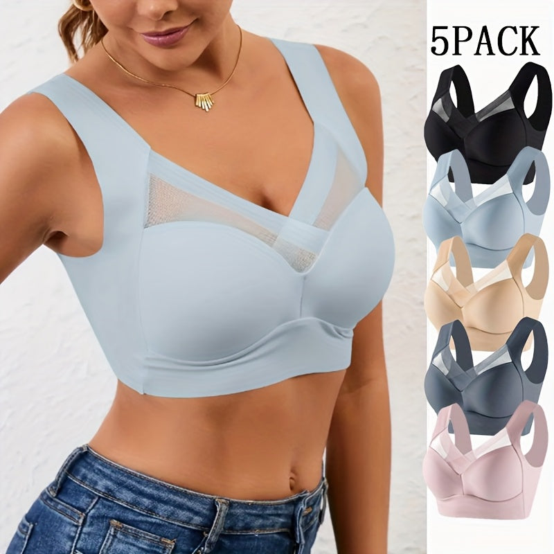 Wireless Sports Bra 5 Pack for Women