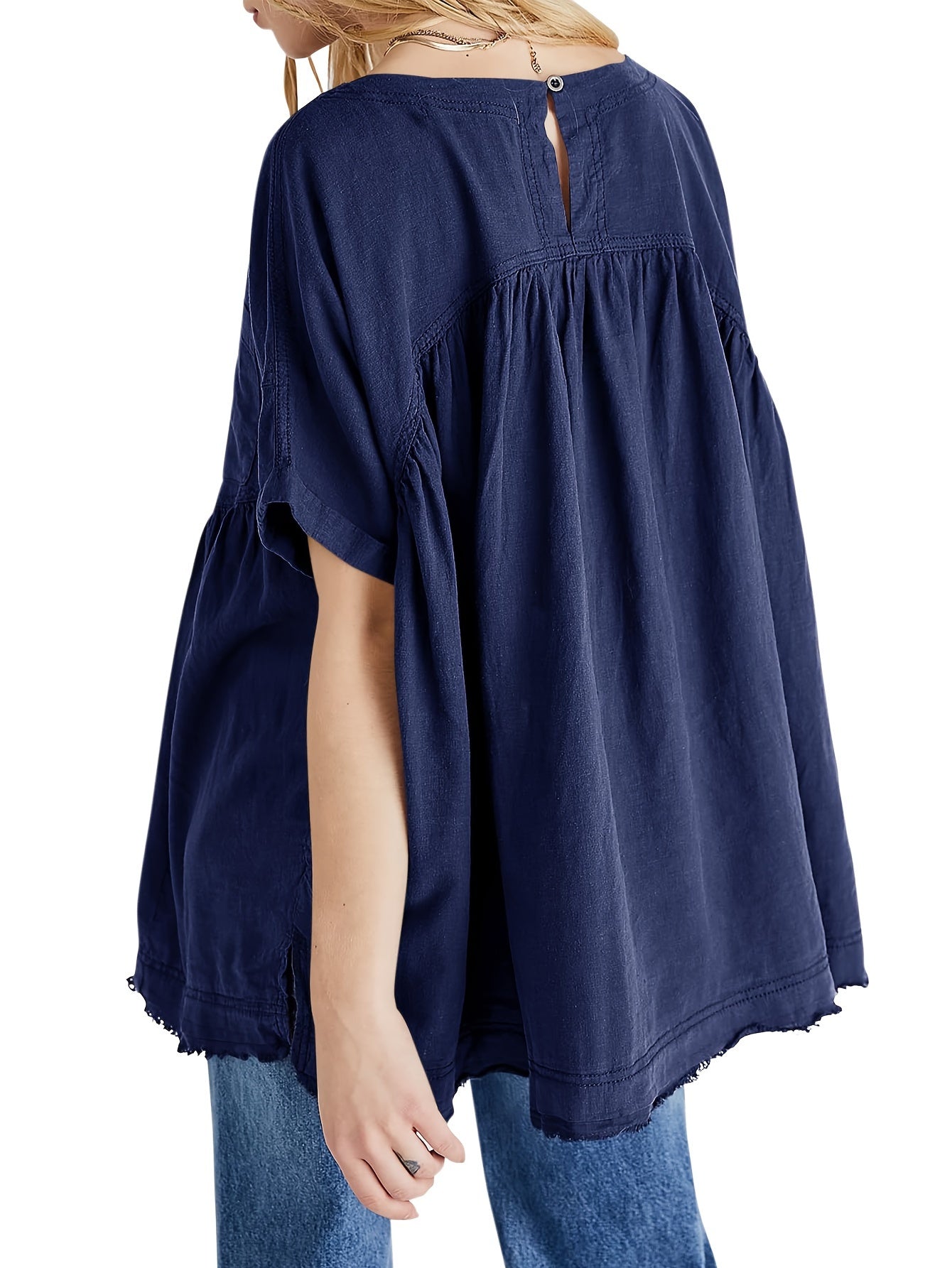 Plus Size Summer Babydoll Tops for Women