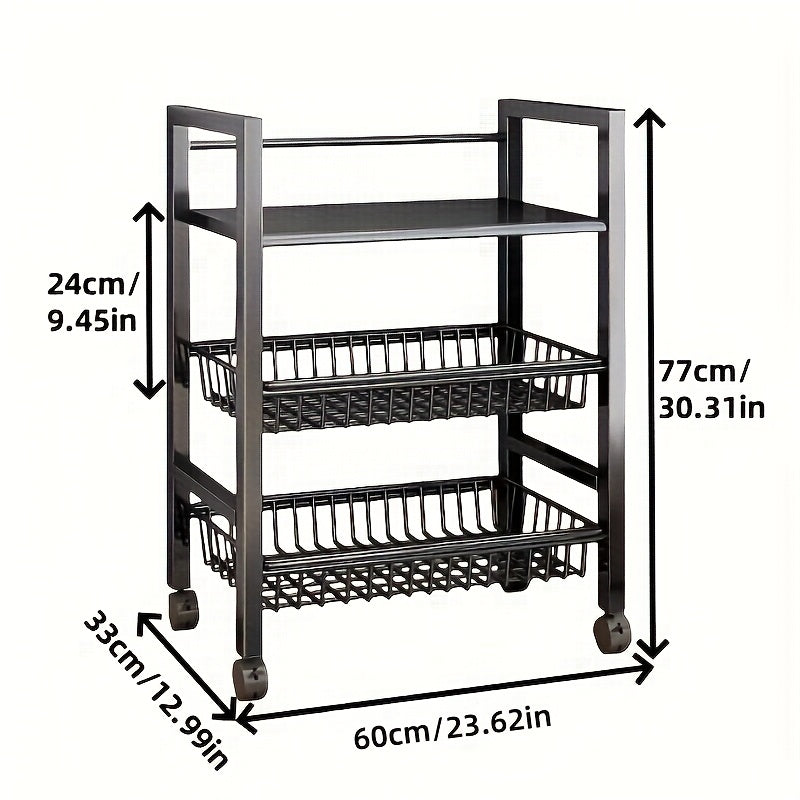 Adjustable 4-Storey Kitchen Storage Rack