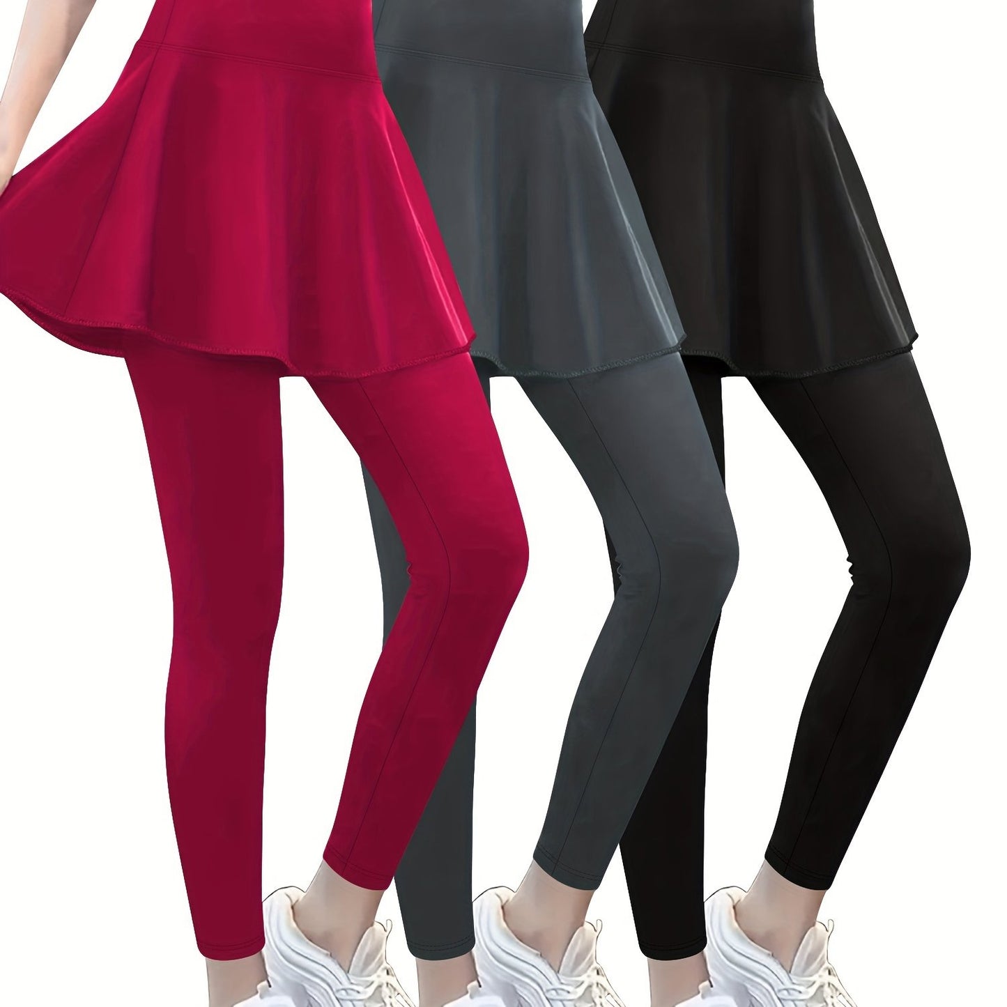 High Waist Yoga Leggings 3-Pack With Pockets