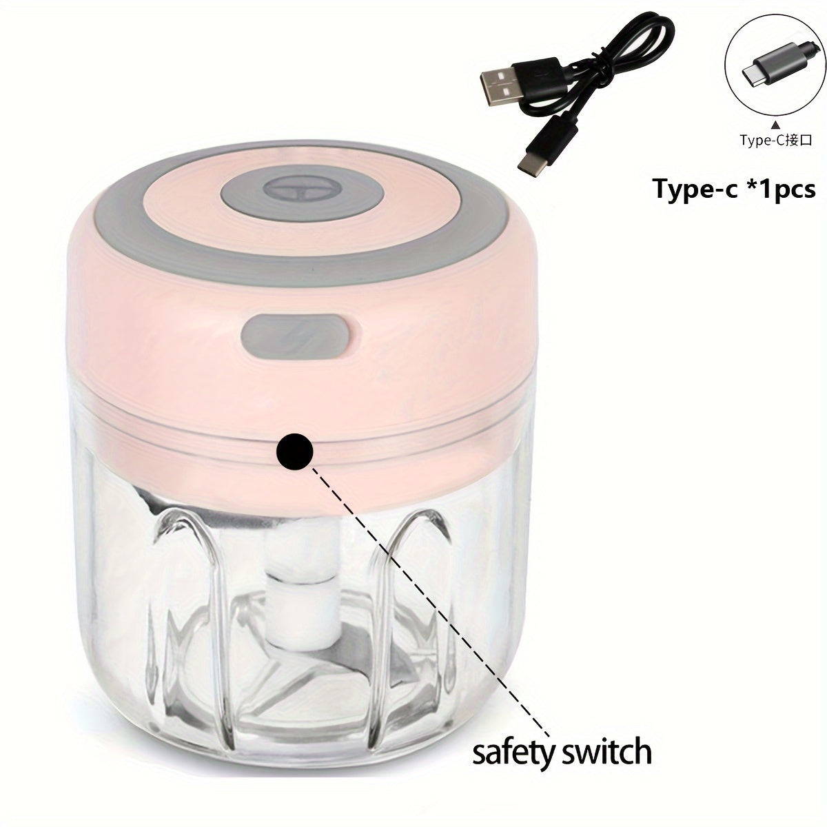 Electric Mini Garlic Chopper USB Meat Grinder