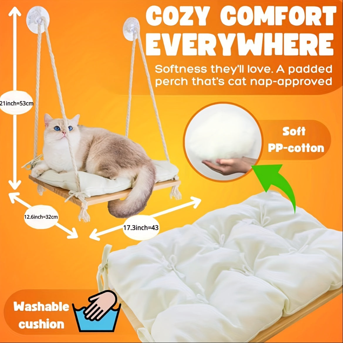 Cat Window Perch Hammock Bed