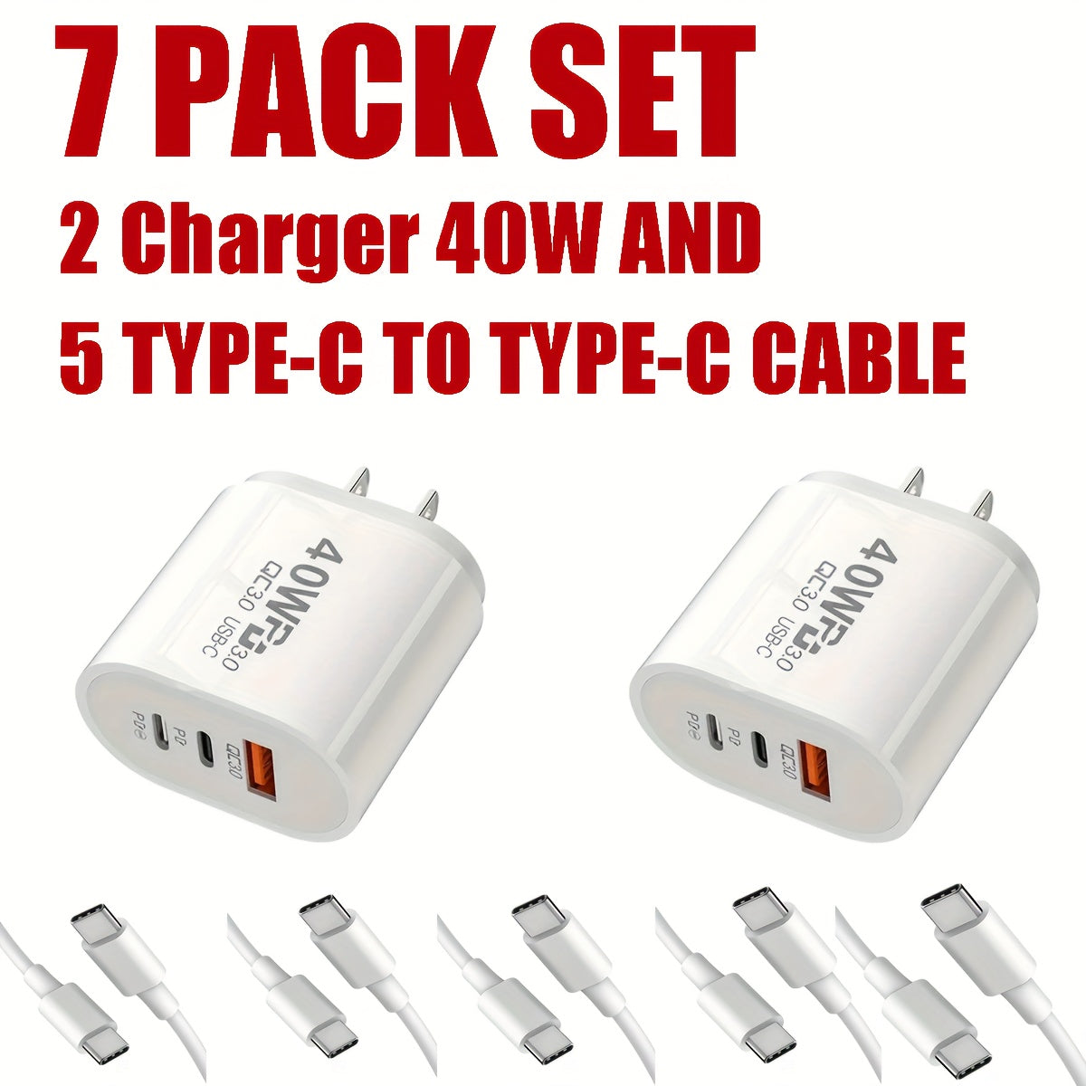 Fast Charging 40W USB C Wall Charger