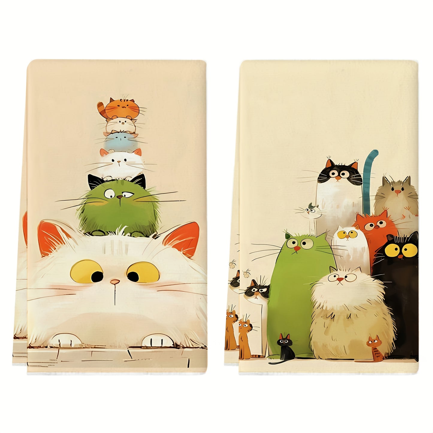 Black Cat Kitchen Towels Set of Two