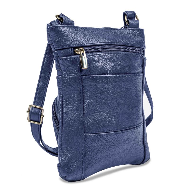 Genuine Leather Crossbody Handbag in Multiple Colors