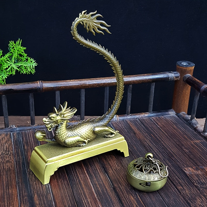 Golden Dragon Incense Burner for Zen Decor