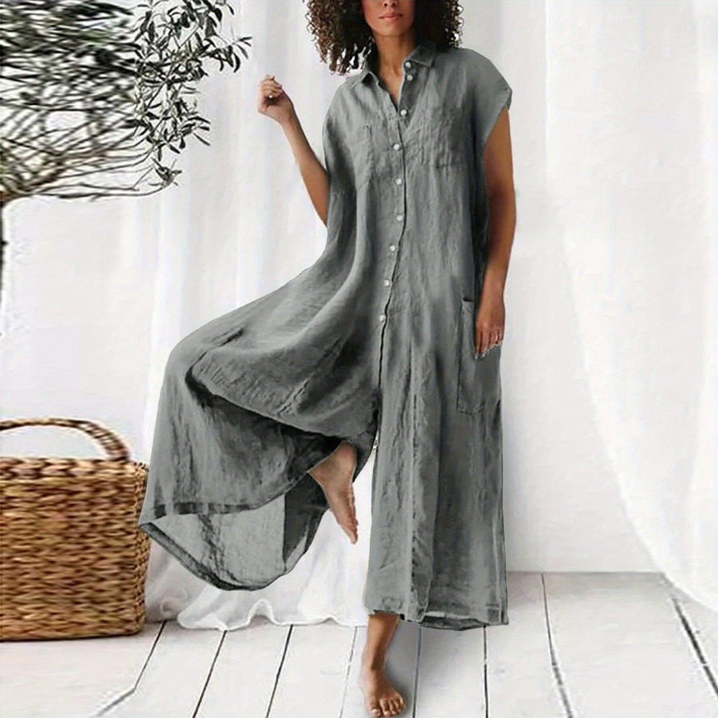 Women’s Cotton Large One-Piece Overalls