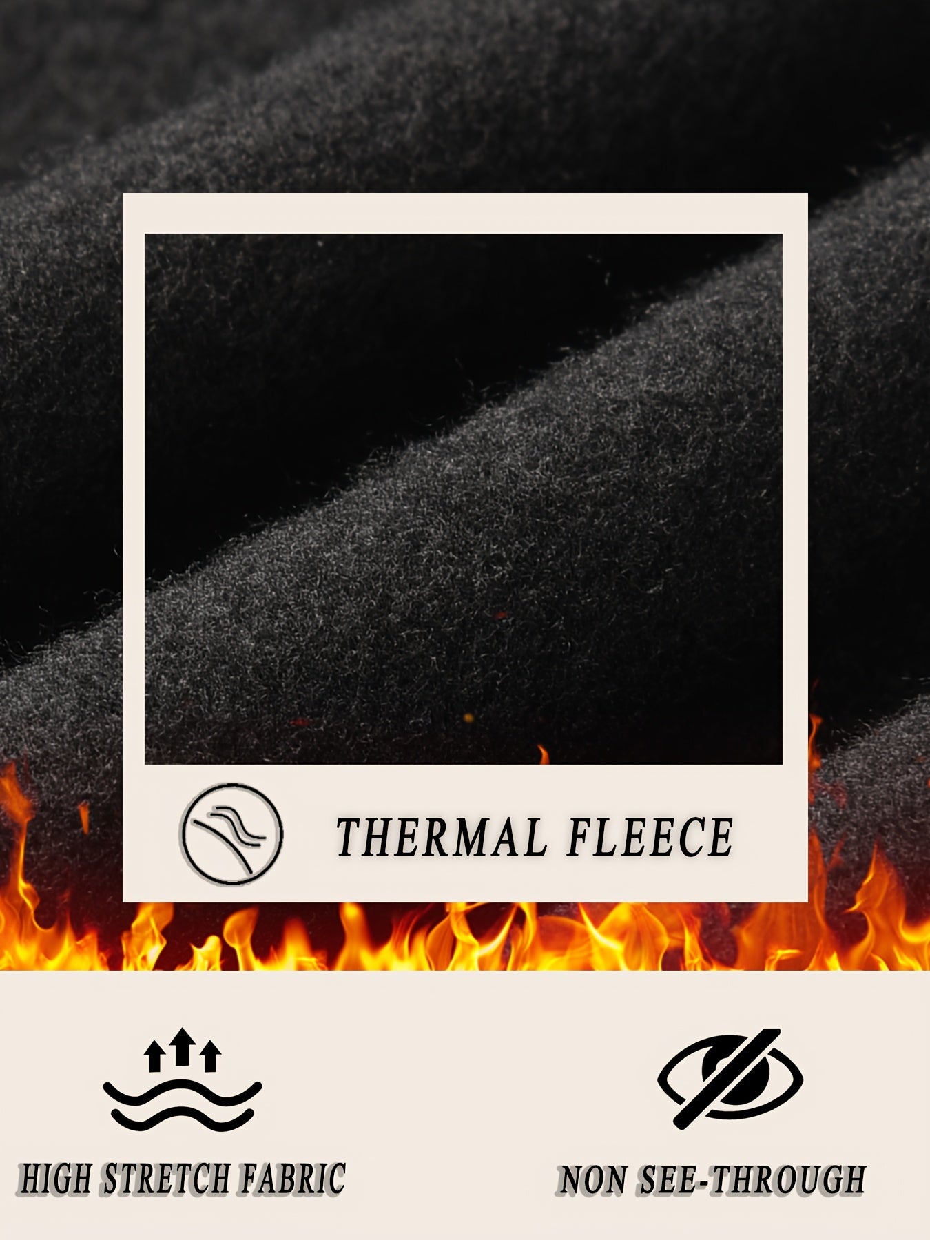 Womens Thermal Fleece High Waisted Leggings