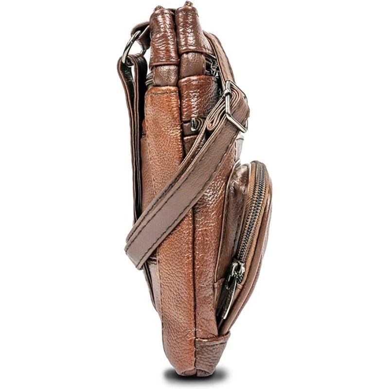 Genuine Leather Crossbody Handbag in Multiple Colors