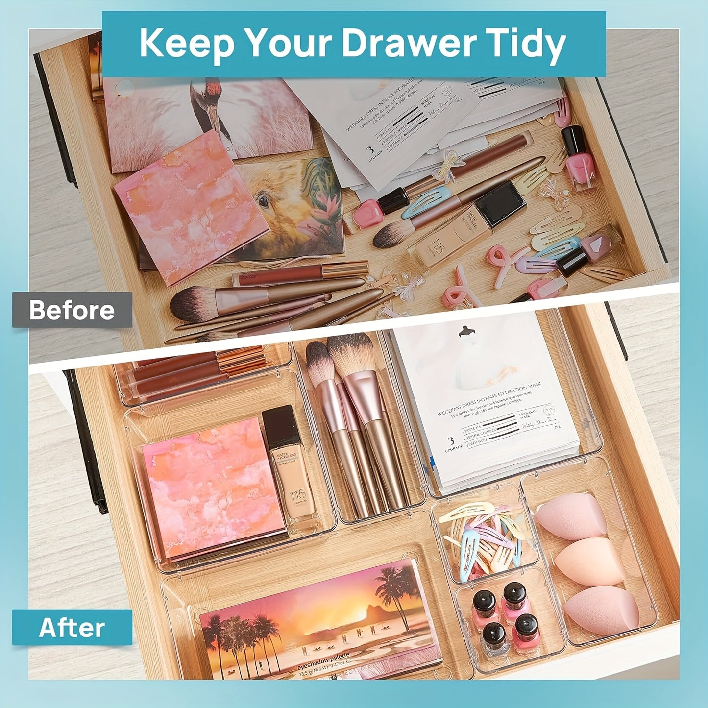 Vtopmart 60 Piece Office Drawer Organizers