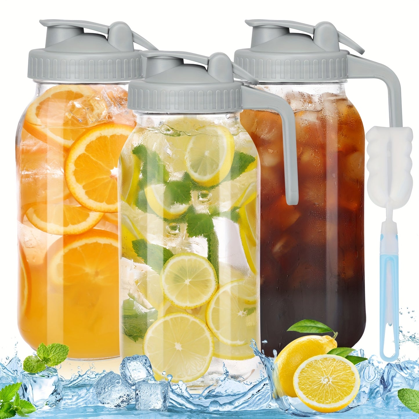 Sun Tea Glass Jar Set for Cold Beverages