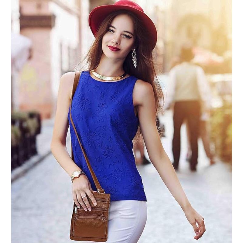 Genuine Leather Crossbody Handbag in Multiple Colors