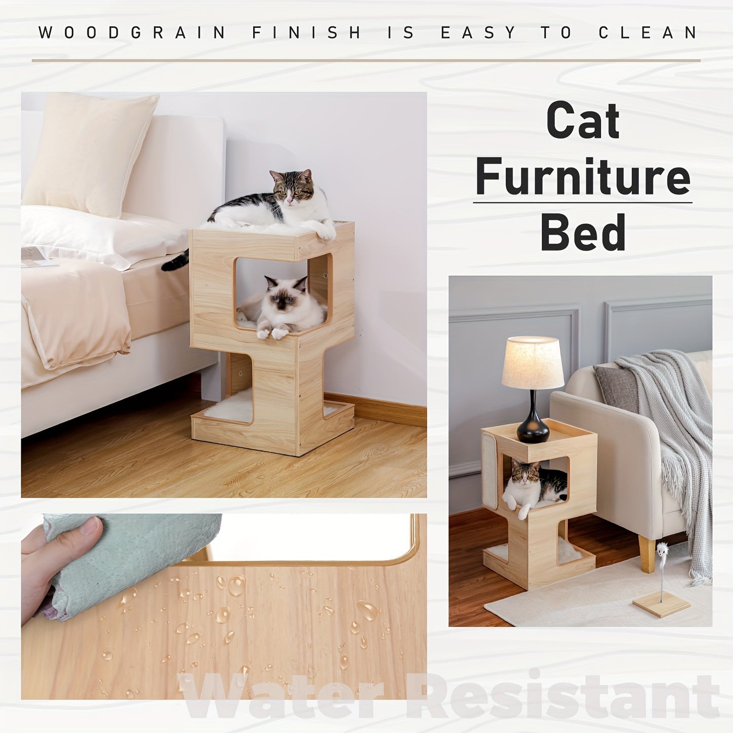 Small Modern Cat Tree With Toy