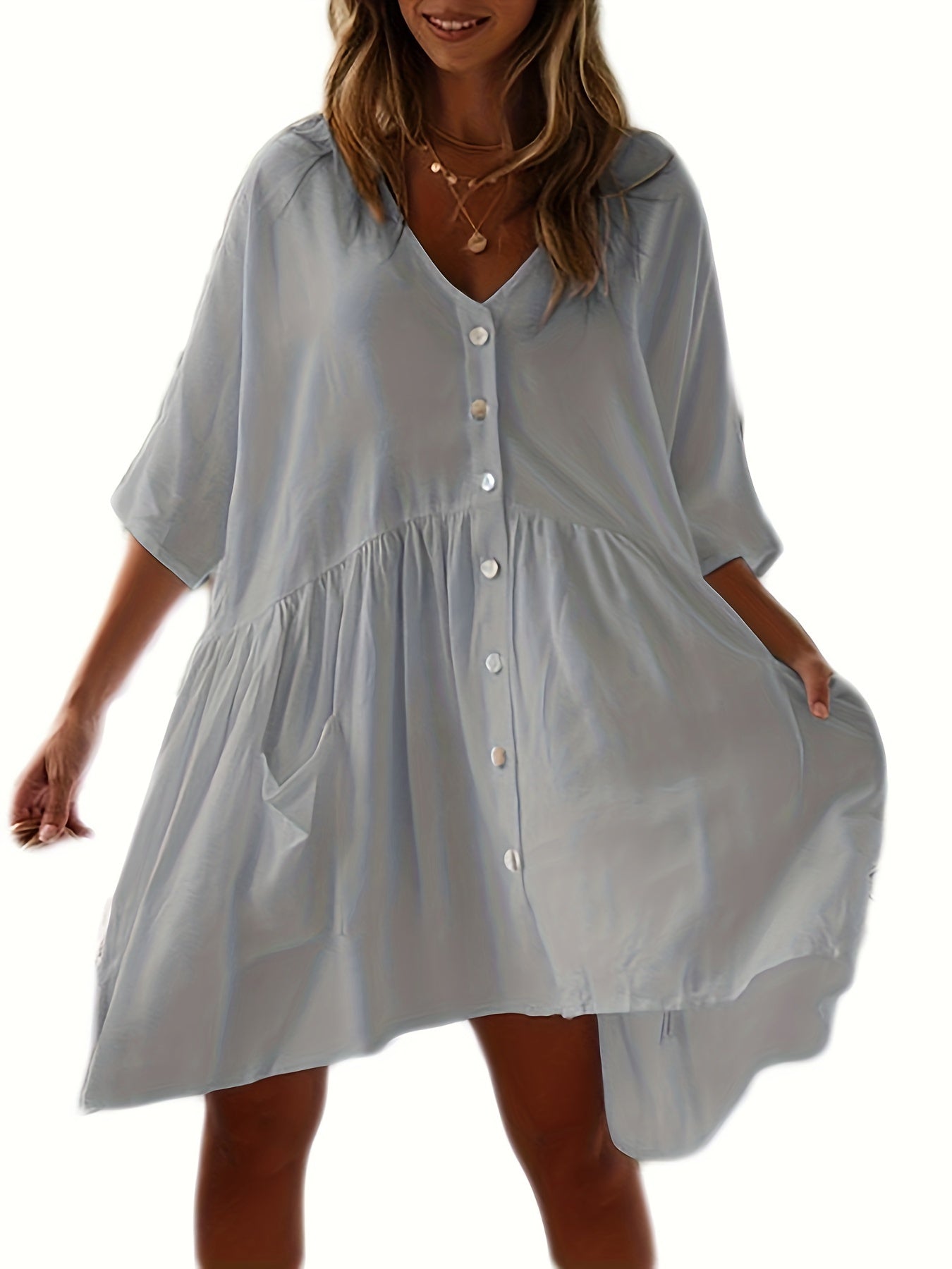 Chic Loose-Fitting Beach Coverup Dress