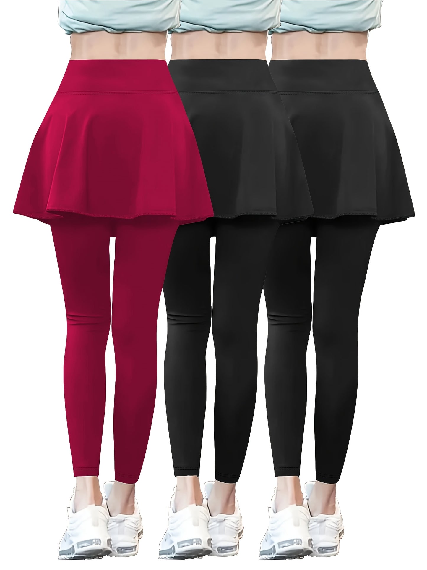 High Waist Yoga Leggings 3-Pack With Pockets