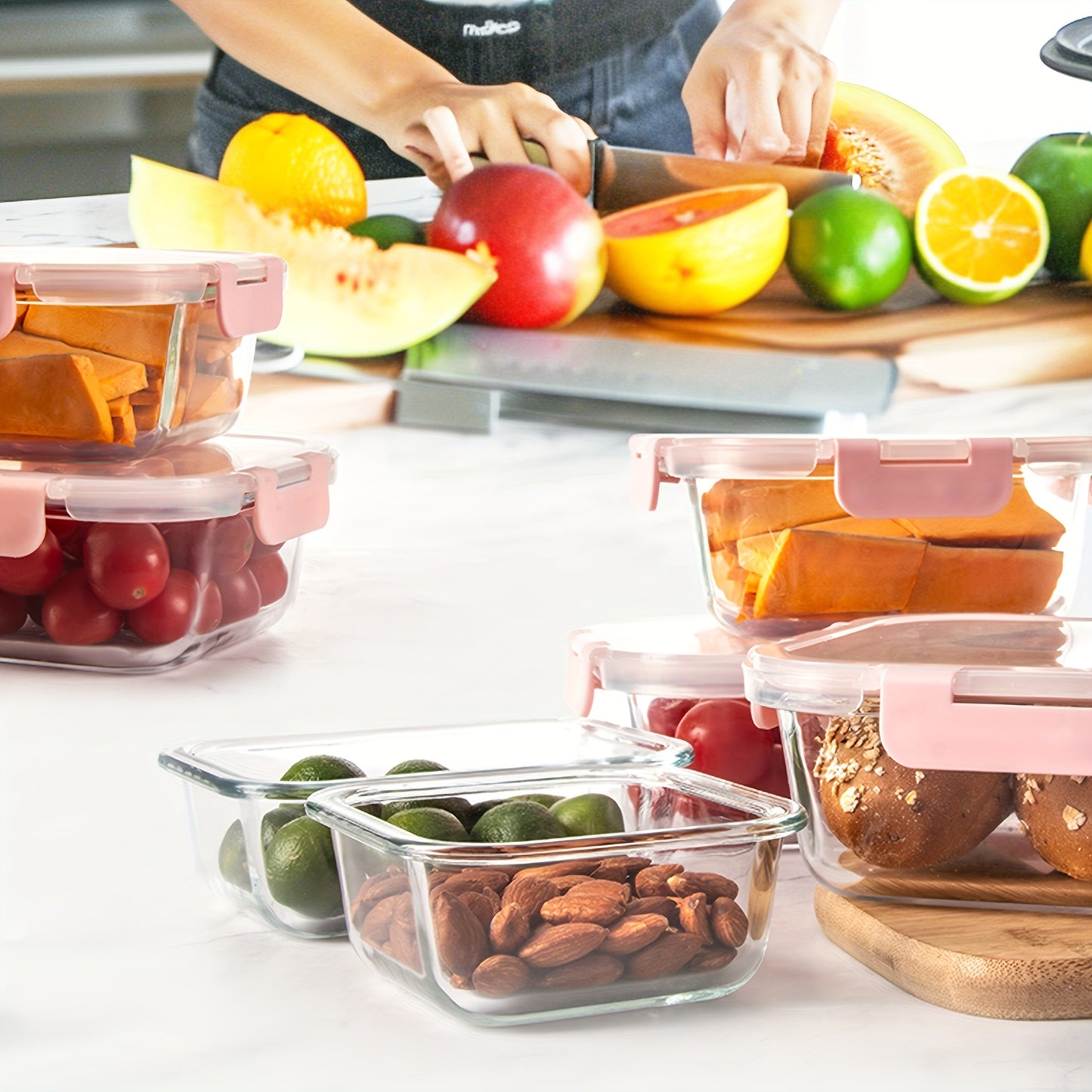 Borosilicate Glass Food Storage Containers Set