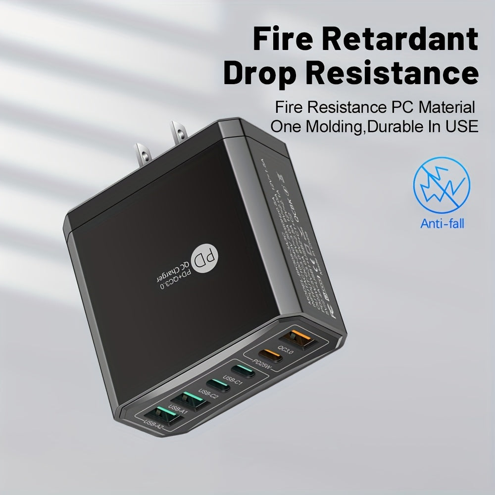 6 Ports Fast Charging Adapter and Cable Set