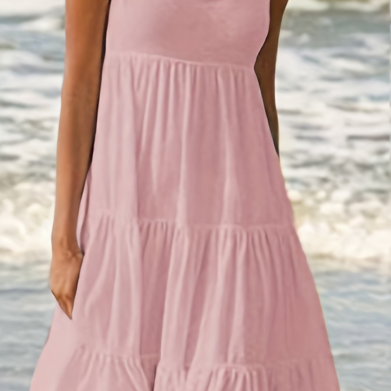 Women's Casual Sleeveless Cotton Beach Dress