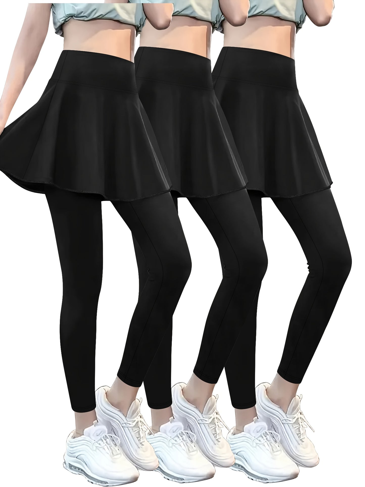 High Waist Yoga Leggings 3-Pack With Pockets