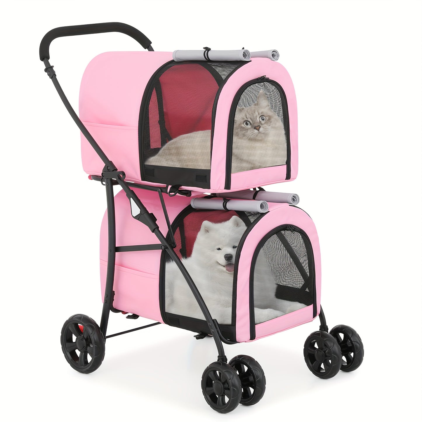 MoNiBloom Double Dog Stroller With Carrier Bags