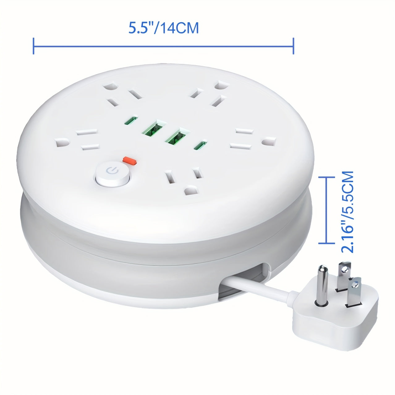 78.74 Foot Power Strip With USB Ports