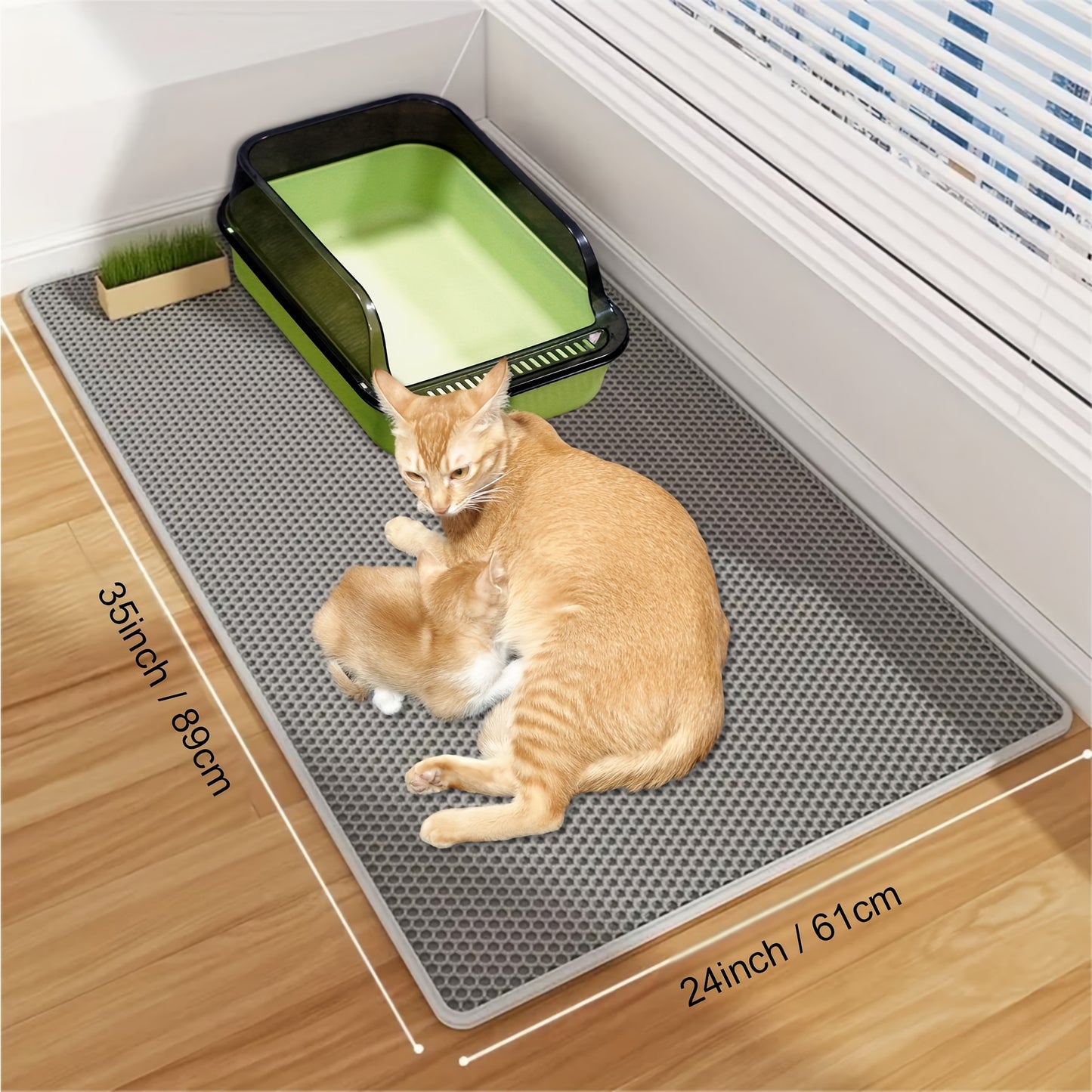 Large Honeycomb Cat Litter Mat Easy Clean
