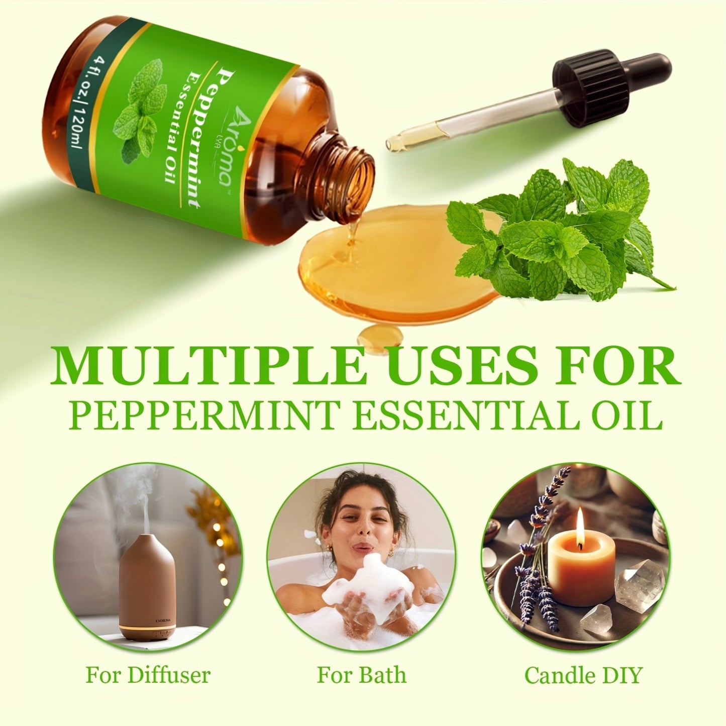 Natural Essential Oils Set for Home Aromatherapy