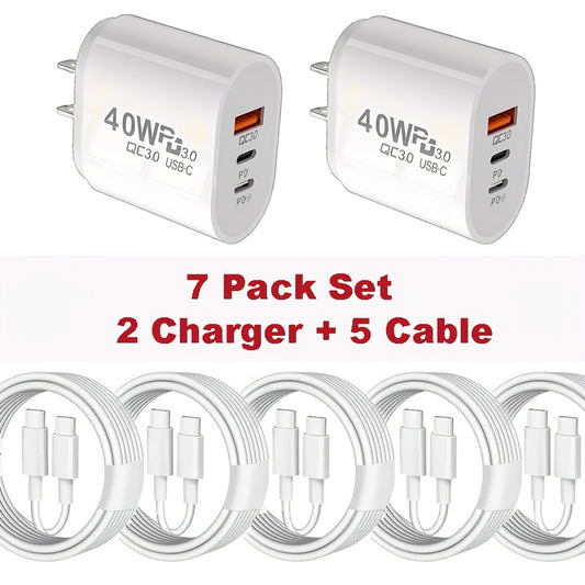 Fast Charging 40W USB C Wall Charger