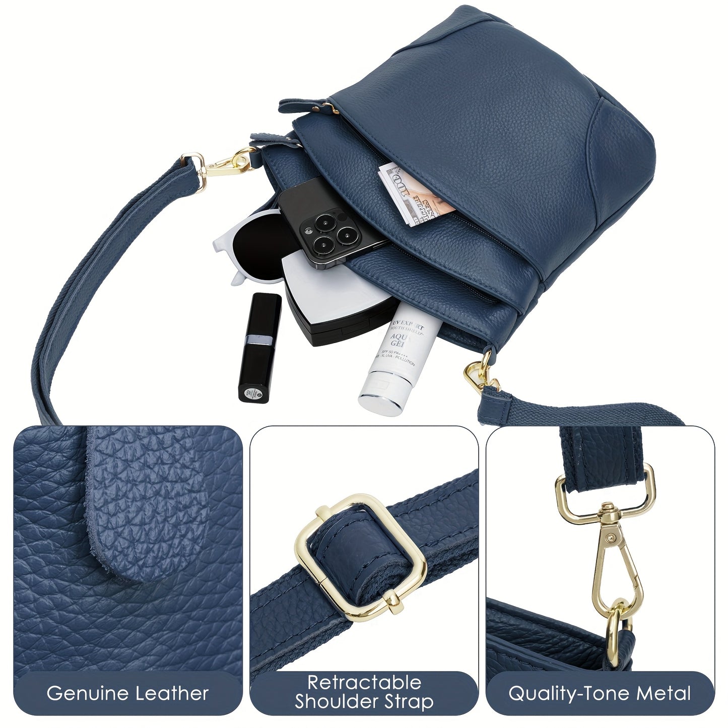 Women Genuine Leather Messenger Bag