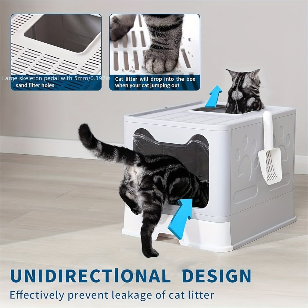 Odor-Control Cat Litter Box 22lbs Capacity