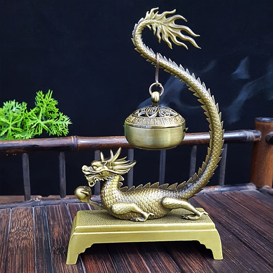 Golden Dragon Incense Burner for Zen Decor
