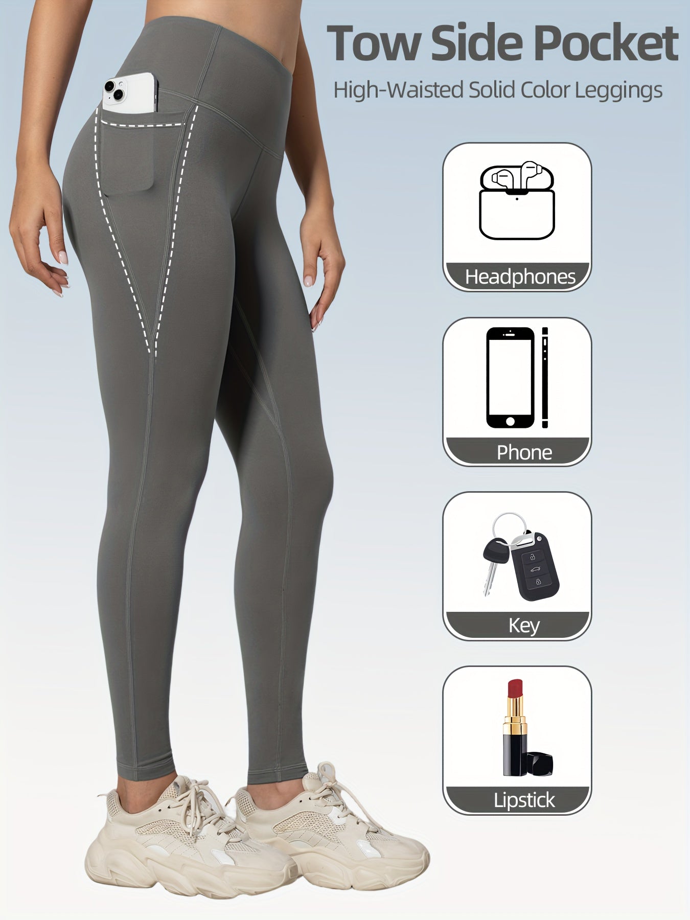 High Waist Yoga Leggings with Pockets