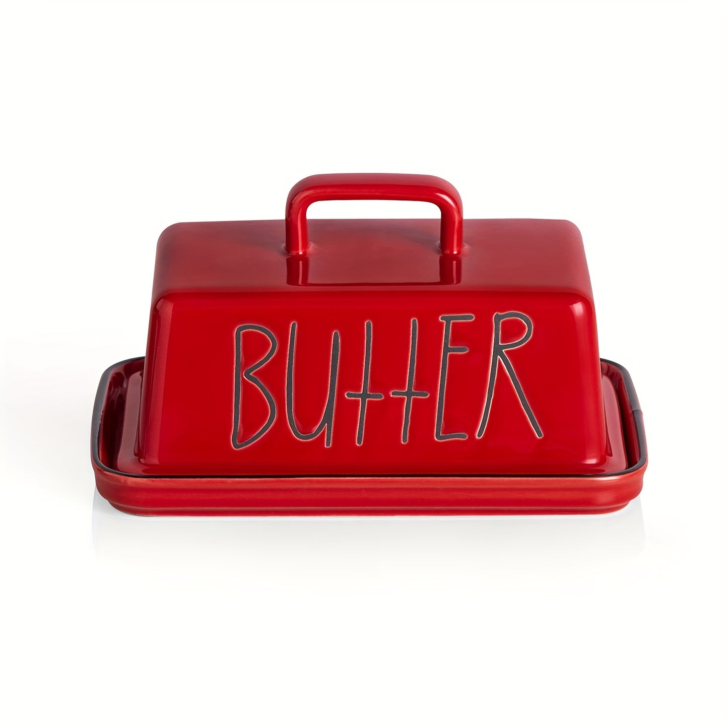 Ceramic Butter Dish With Lid and Handle