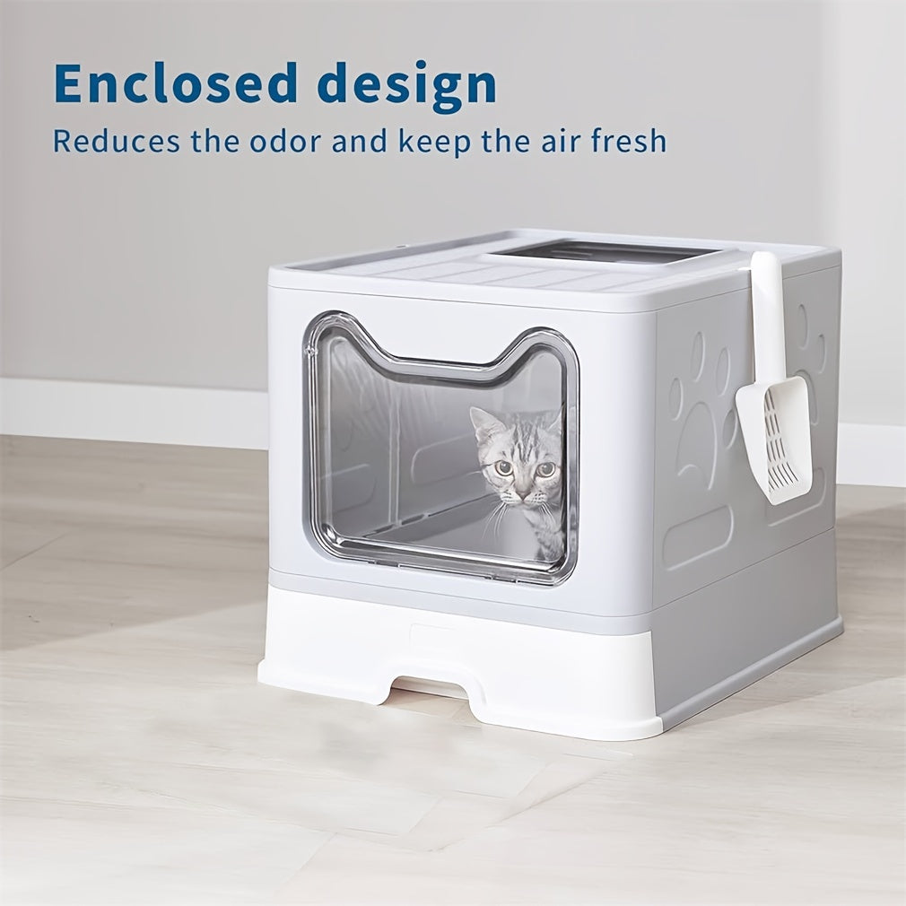 Odor-Control Cat Litter Box 22lbs Capacity