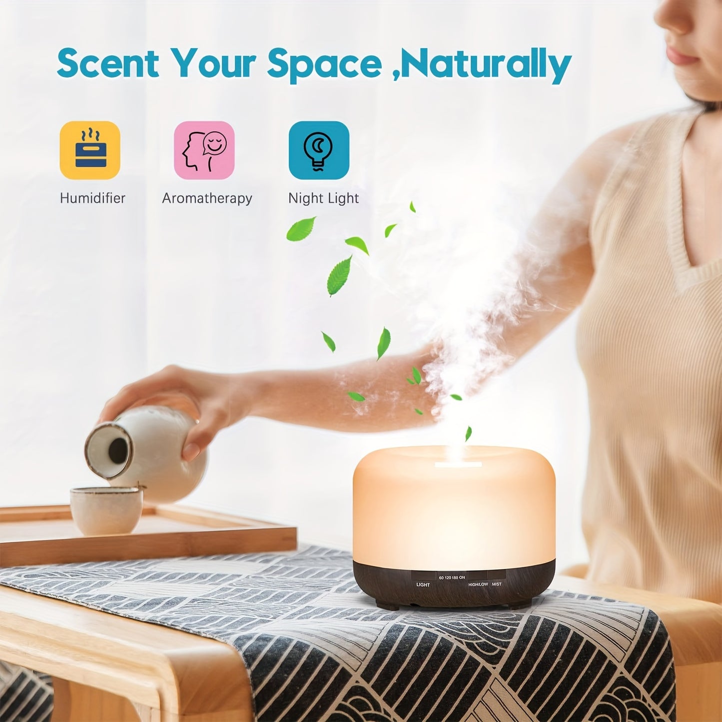 Aromatherapy Oil Diffuser With Remote Control