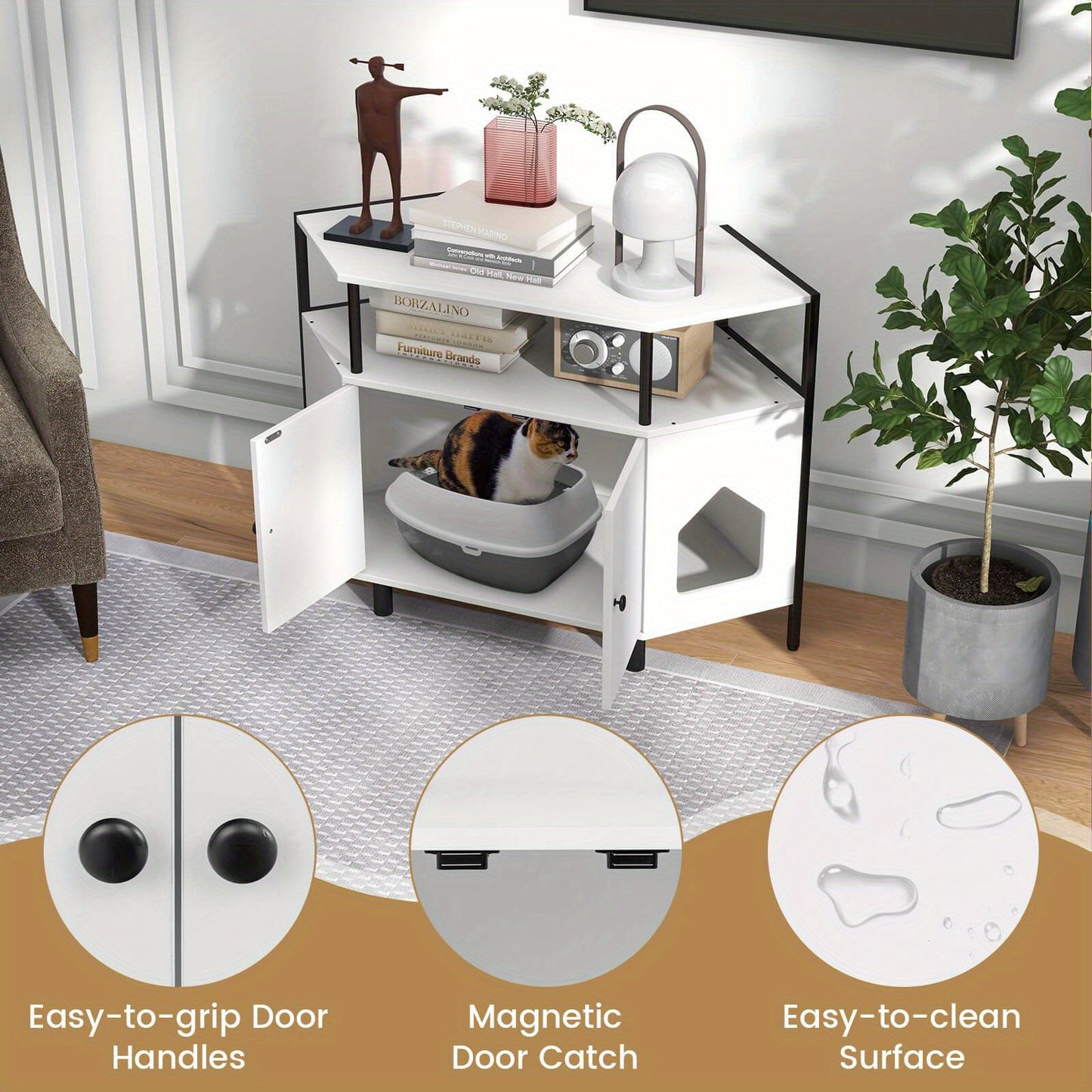 MULTIGOT Double Door Cat Litter Box