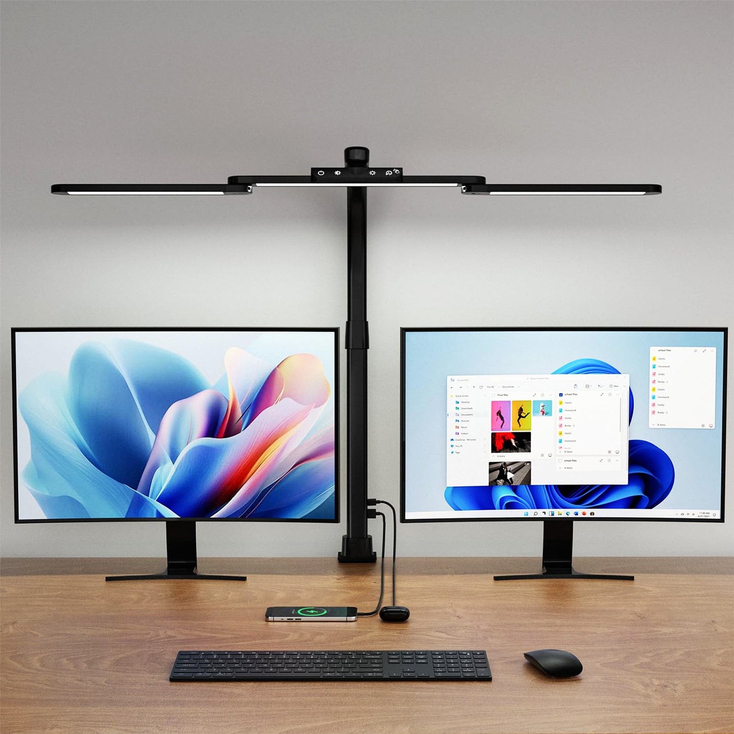 SuperDanny 3-Fold Desk Lamp With USB Ports
