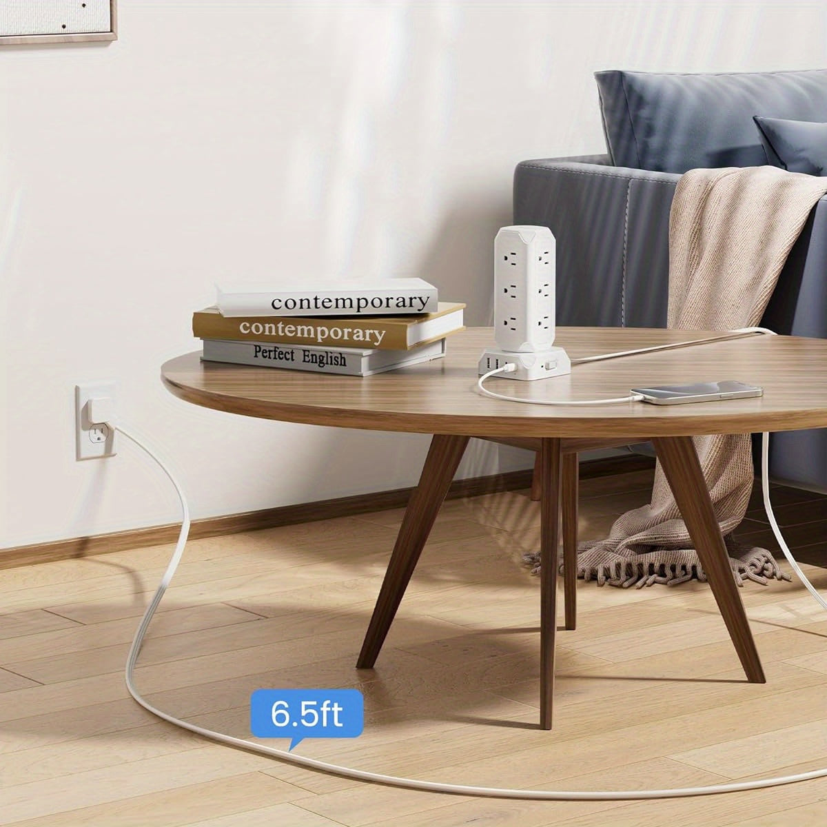 SuperDanny 12 Outlet Power Strip Tower