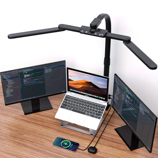 SuperDanny 3-Fold Desk Lamp With USB Ports