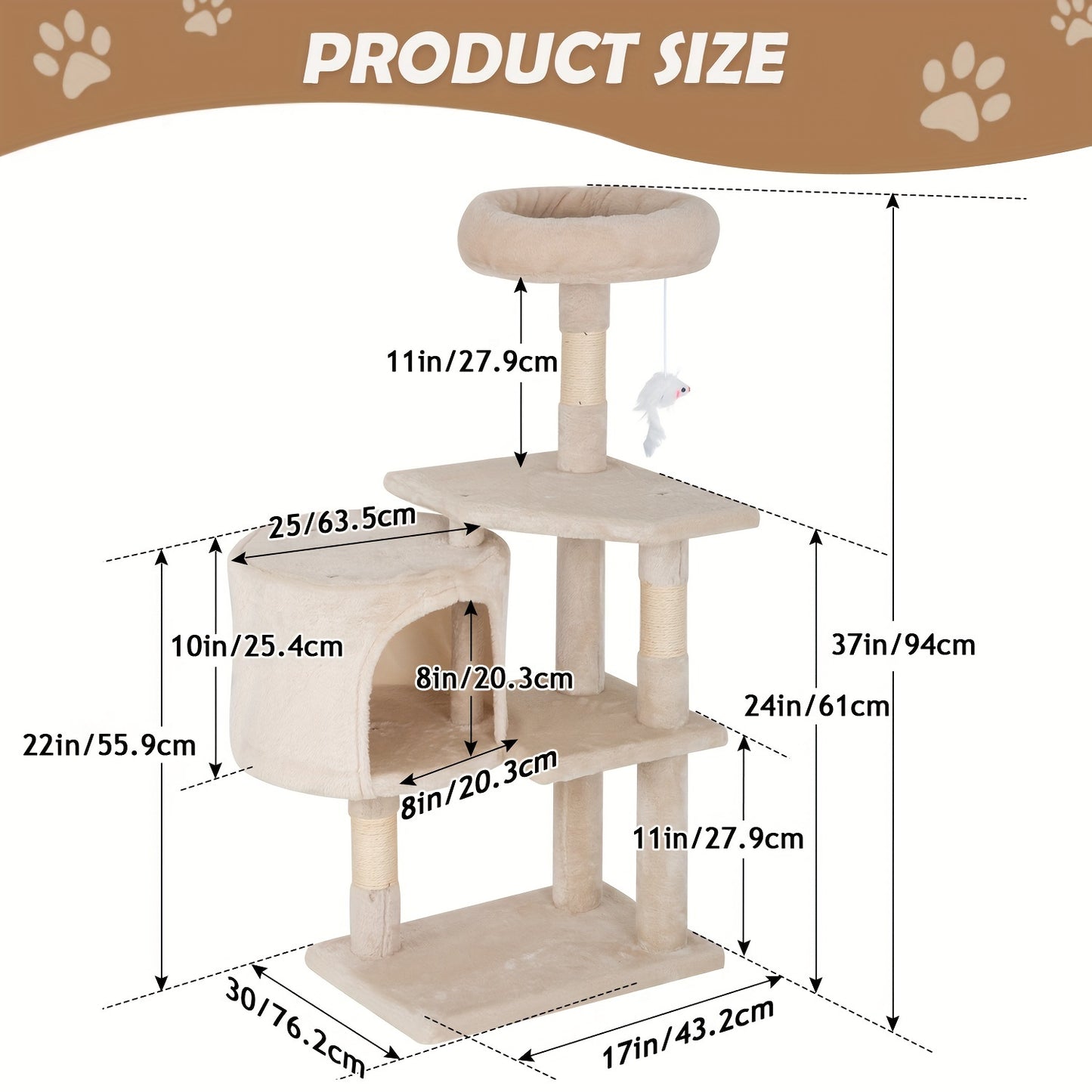 Cat Tree Tower for Indoor Cats