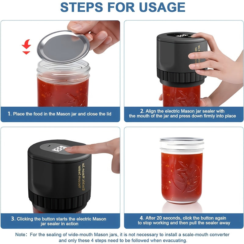 Electric Vacuum Sealing Kit for Mason Jars