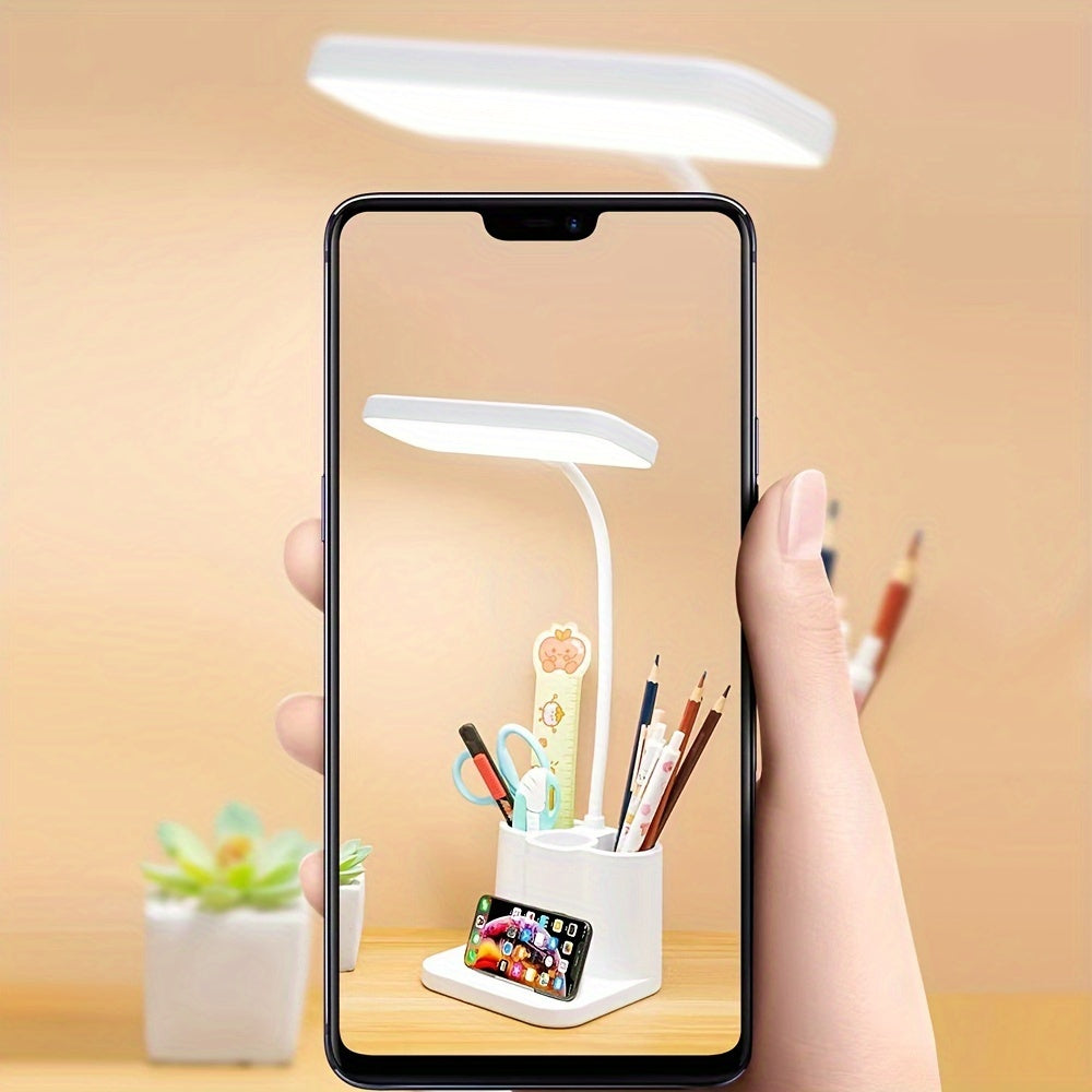 Adjustable LED Desk Lamp with USB Charging