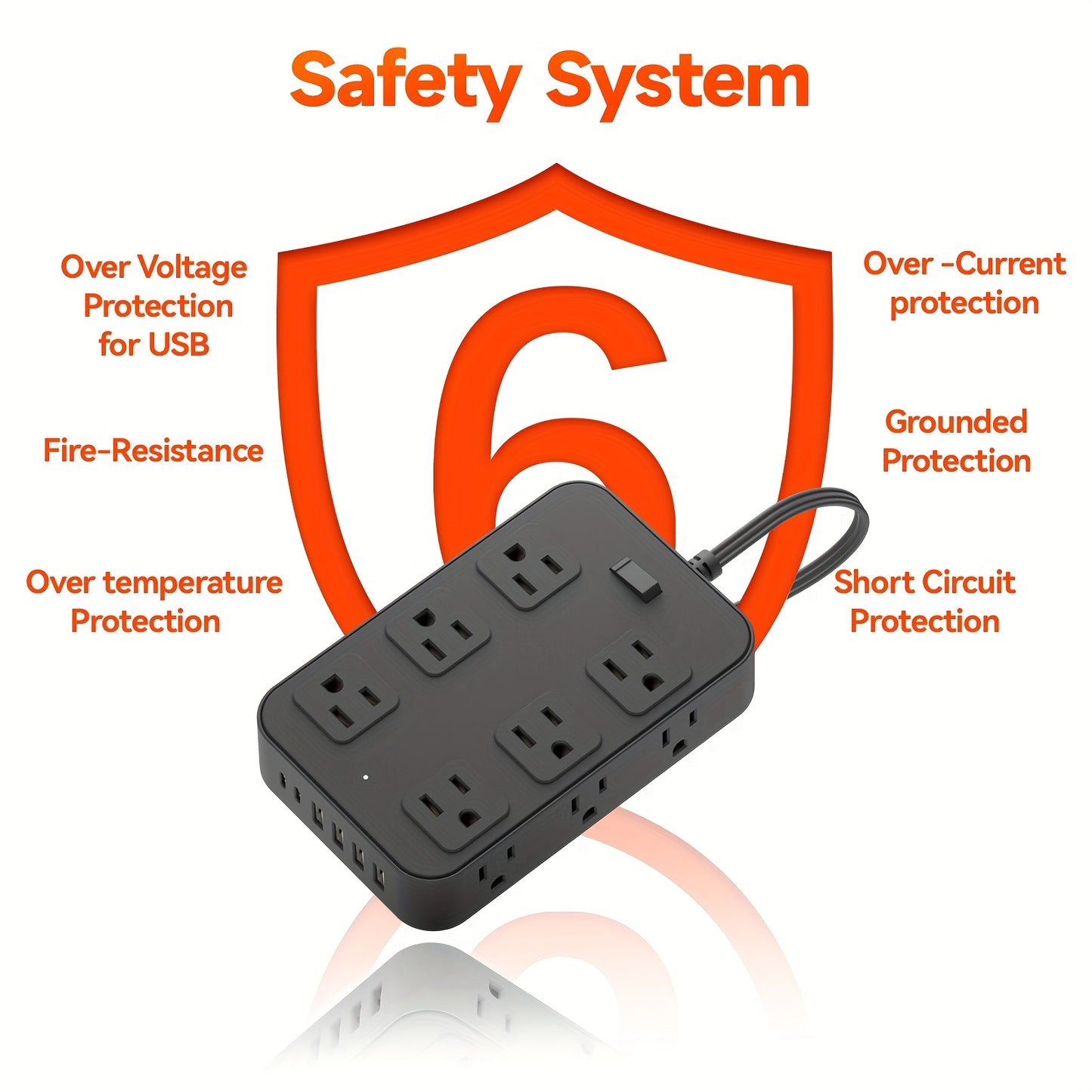 Multifunctional Surge Protector Power Strip