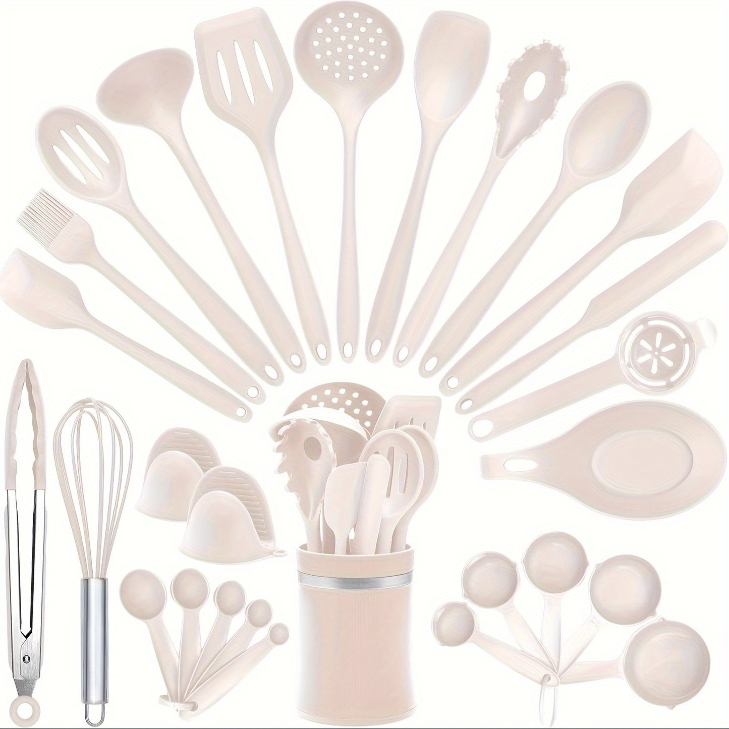 Silicone Cooking Utensils Set with Holder