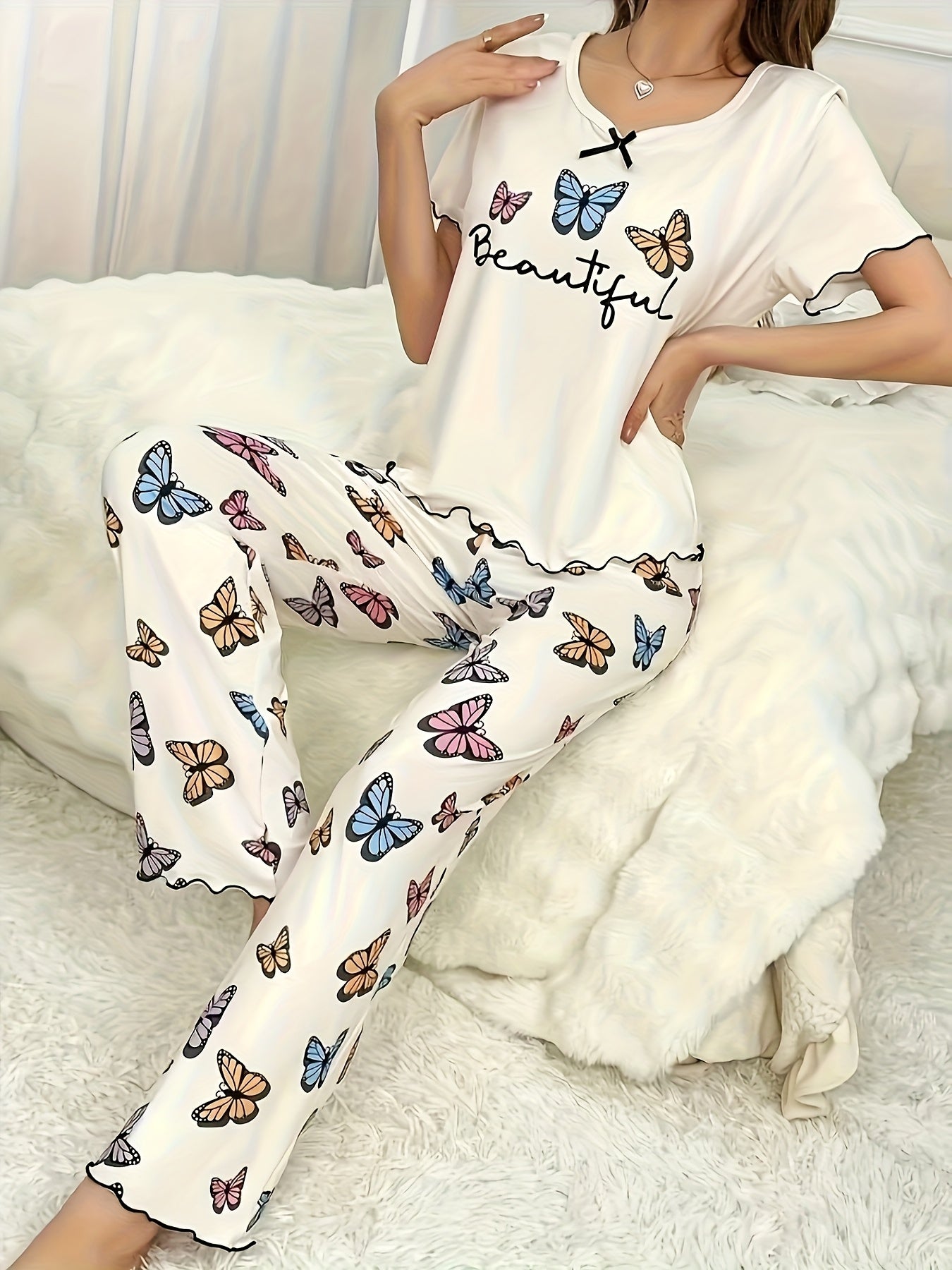 Casual Women's Pajama Set for Sleeping